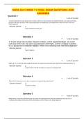 WEEK 11 FINAL EXAM QUESTIONS AND ANSWERS &vert; GRADED A