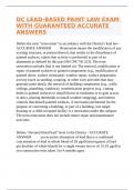 DC LEAD-BASED PAINT LAW EXAM WITH GUARANTEED ACCURATE ANSWERS