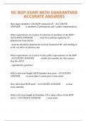 NC BOP EXAM WITH GUARANTEED ACCURATE ANSWERS