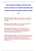 NUR 242 MEDICAL-SURGICAL EXAM 2024-2025  ACTUAL EXAM WITH 130 UPDATED QUESTIONS AND  ANSWERS &lpar;VERIFIED ANSWERS&rpar; &lbrack;ALREADY GRADED  A&plus;&rsqb;