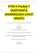 FITSP-A Module 7 QUESTIONS & ANSWERS&lpar;2024 LATEST UPDATE&rpar;