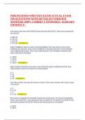 FIREFIGHTER WRITTEN EXAM ACTUAL EXAM 250 QUESTIONS WITH DETAILED VERIFIED ANSWER2