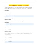 MN 502 Quiz 2 - Question and Answers | Complete 7 Verified Solutions | LATEST GRADED A