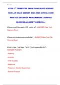 NYPD 1ST TRIMESTER EXAM 2024 POLICE SCIENCE  AND LAW EXAM NEWEST 2024-2025 ACTUAL EXAM  WITH 155 QUESTION AND ANSWERS &lpar;VERIFIED  ANSWERS&rpar; ALREADY GRADED A&plus;