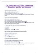 CH&period; 14&15 Medical Office Procedures Questions and Correct Answers