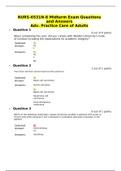 NURS-6531N-8 Midterm Exam Questions and Answers