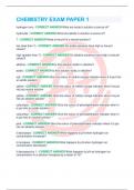 Exam &lpar;elaborations&rpar; CHEMISTRY  PAPER 1 