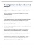 Texas Appraisals SAE Exam with correct answers