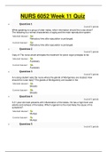 NURS 6052 Week 11 Quiz with ALL the Answers Grade A&plus;