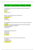 NR 601 Final Exam Study Guide with ALL the Correct Answers