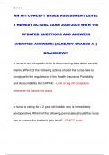 RN ATI CONCEPT BASED ASSESSMENT LEVEL  1 NEWEST ACTUAL EXAM 2024-2025 WITH 100  UPDATED QUESTIONS AND ANSWERS &lpar;VERIFIED ANSWERS&rpar; &lbrack;ALREADY GRADED A&plus;&rsqb;  BRANDNEW&excl;&excl;&excl;