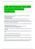 LES 305 Practice Test with Complete Solutions Graded A&plus;