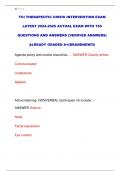TCI THERAPEUTIC CRISIS INTERVENTION EXAM LATEST 2024-2025 ACTUAL EXAM WITH 150  QUESTIONS AND ANSWERS &lpar;VERIFIED ANSWERS&rpar;  ALREADY GRADED A&plus;&lpar;BRANDNEW&excl;&excl;&excl;&rpar;