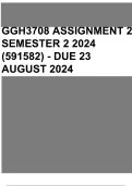 GGH3708 Assignment 2 Semester 2 2024 &lpar;591582&rpar; - DUE 23 August 2024 with full solution