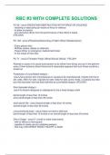 RBC &num;3QUESTIONS WITH COMPLETE SOLUTIONS