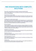 RBC &num;3QUESTIONS WITH COMPLETE SOLUTIONS