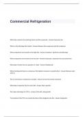 Commercial Refrigeration Exam Question and AnswersCommercial Refrigeration Exam Question and Answers