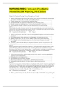 Fortinash&colon; Psychiatric Mental Health Nursing&comma; 5th Edition &lpar; complete test bank&comma; all chapters&rpar; Question And Answers&sol; Rated A&period;