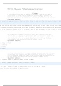 MN 551 Advanced Pathophysiology Final Exam&colon; MN551 Final Exam Questions and Answers Graded A