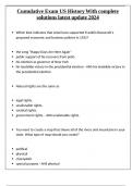 Cumulative Exam US History With complete solutions latest update 2024