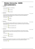 LATEST Walden University - NURS 65016501week6quiz&period;docx