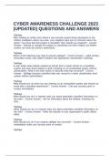 CYBER AWARENESS CHALLENGE 2023 &lpar;UPDATED&rpar; QUESTIONS AND ANSWERS&period;