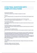 CCC COMMON CORE EXAM STUDY GUIDE QUESTIONS WITH COMPLETE SOLUTIONS