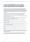 Cyber Awareness Challenge 2022 exam package deal bundle questions and answers