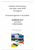 Samenvatting Procesmanagement in de Praktijk&comma; HST 1 tm 6&comma; SNEL lezen versie 2024&comma; druk 2020&comma; Hugo Hendriks Jan Jakobs