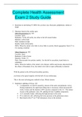 Complete Health Assessment Exam 2 Study Guide.
