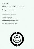 Officiele oefen tentamen Procesmanagement NCOI 2026&comma; 35 vragen met antwoorden &plus; leerdoelen en meer