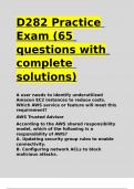 D282 Practice Exam &lpar;65 questions with complete solutions&rpar;&period;