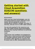 Getting started with Cloud Acquisition D282&lpar;90 questions and answers 2024&rpar;&period;