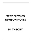 A-LEVEL PHYSICS PAPER 4 (THEORY)