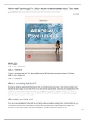 nursingtestbanks.org-Abnormal Psychology 7th Edition Nolen-Hoeksema Marroquin Test Bank