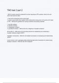 TMO test 2 part 2  Questions & 100&percnt; Verified Correct Answers with complete solutions &lpar;Latest update 2024 2025