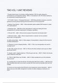 TMO VOL 1 UNIT REVIEWS  Questions & 100&percnt; Verified Correct Answers with complete solutions &lpar;Latest update 2024 2025