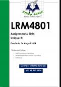 LRM4801 Assignment 6 &lpar;QUALITY ANSWERS&rpar; 2024