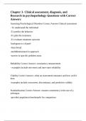Chapter 3- Clinical assessment&comma; diagnosis&comma; and Research in psychopathology Questions with Correct Answers