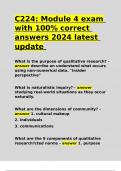 C224 Module 4 exam with 100- correct answers 2024 latest update