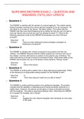 NURS 6650 MIDTERM EXAM 1 & 2  QUESTION AND ANSWERS(Graded A+) LATEST UPDATE