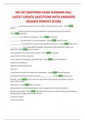 NR 507 MIDTERM EXAM SUMMER-FALL LATEST UPDATE QUESTIONS WITH ANSWERS GRADED PERFECT SCORE