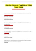 HRM 531 CONSULTANT PROPOSAL FINAL EXAM Answers are highlighted in red color (GRADED A+)