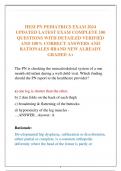 HESI PN PEDIATRICS EXAM 2024  UPDATED LATEST EXAM COMPLETE 100 QUESTIONS WITH DETAILED VERIFIED AND 100&percnt; CORRECT ANSWERS AND RATIONALES BRAND NEW ALREADY  GRADED A&plus;