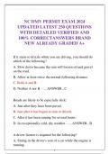 NC DMV PERMIT EXAM 2024 UPDATED LATEST 250 QUESTIONS WITH DETAILED VERIFIED AND 100&percnt; CORRECT ANSWERS BRAND NEW ALREADY GRADED A&plus; 