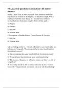 NCLEX style questions&colon; Elimination with correct answers