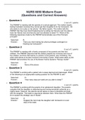 NURS 6650 Midterm Exam (Questions and Correct Answers)