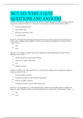 MGT 322-WEEK 3 QUIZ QUESTIONS AND ANSWERS