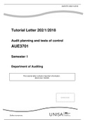Summary AUE3701 Assignment 1 Semester 1 2021 