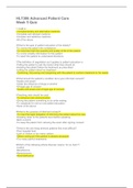 Exam &lpar;elaborations&rpar; HLT 306v Week 5 Quiz &lpar;HLT 306V Advanced Patient Care Week 5 Quiz&rpar; 